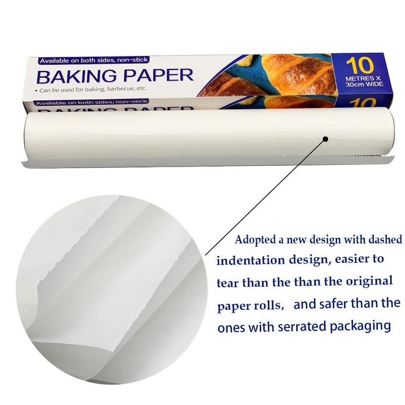 VegiMax Non-Stick White Parchment Paper by Bakewell – Perfect for Baking, Cooking & Roasting!  300mm Wide, 7 Rolls! Heat-Resistant & Food-Safe, Ideal for Cakes, Cookies, Meat, and More! Upgrade Your Kitchen Essentials Today! Bakeware Utensils 2
