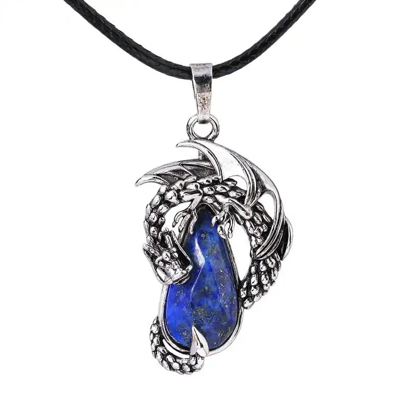 Protective Dragon Chakra Crystal Pendants Necklace 8