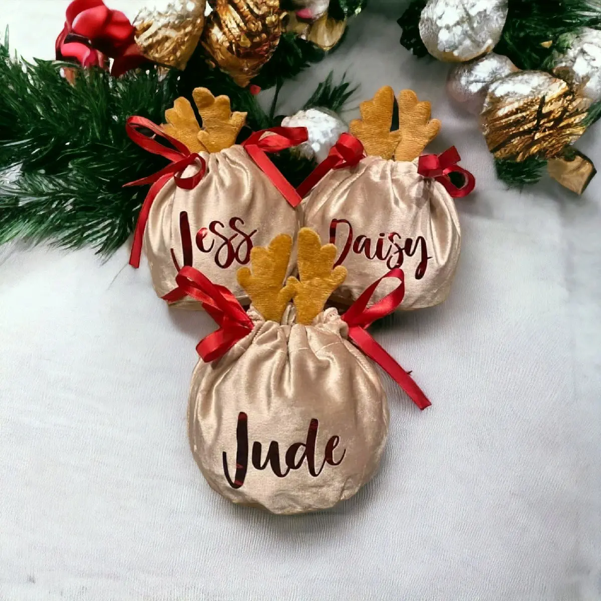 Personalised Reindeer Gift Bag