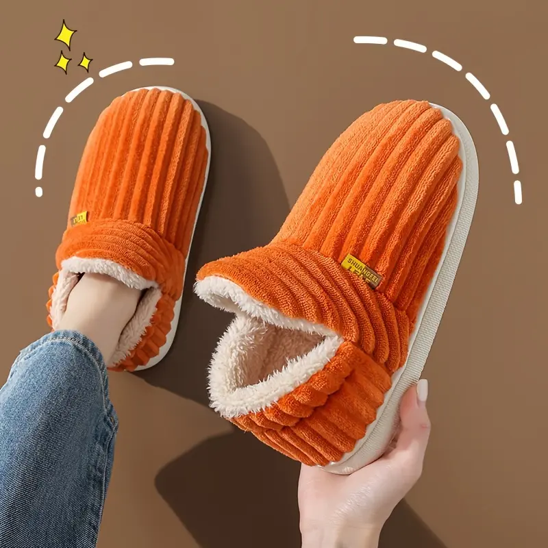 Cozy Warmth Indoor Slippers – Plush-Lined, Solid Color, Easy Slip-On, Comfortable Wear 2
