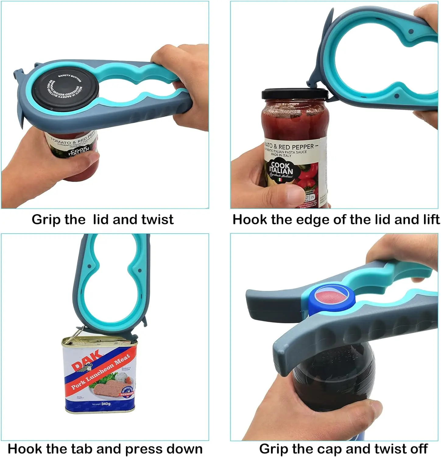 Jar Opener Bottle Opener and Ring Pull Can Opener for Weak Hands Arthritis Hands, Elderly Kitchen Utensils vegetableslicer