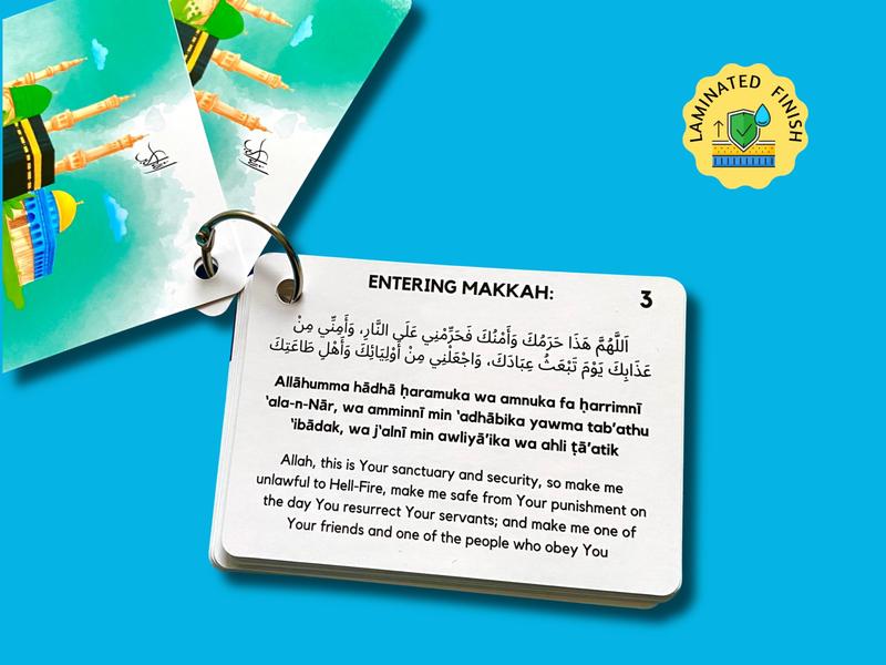 Product Introduction of Umrah Dua Flash Cards, Step by Step Duas for a Complete and Valid Umrah, Umrah Made Easy 6