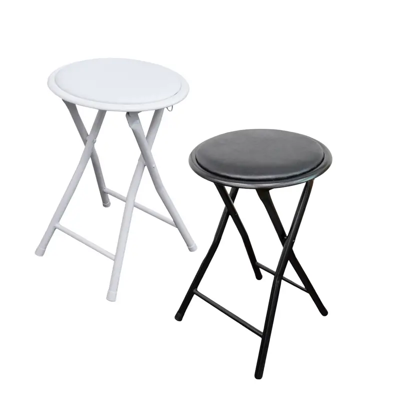 ZYBUX - Portable Round Stool - Folding, Compact, and Versatile for Home Office 0