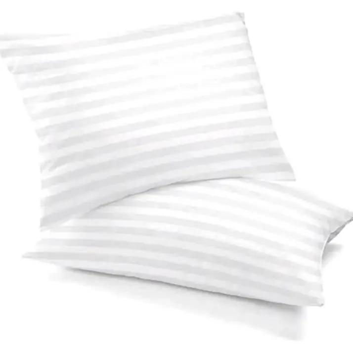 BHS Stripe Bounce Back Pillows: Pack of 4 Hotel-Quality Blended Cotton, Perfect for a Restful Sleep and Enhanced Bedroom Elegance, Comfortable bed pillow hollow fibre comfy pillows bedding 3