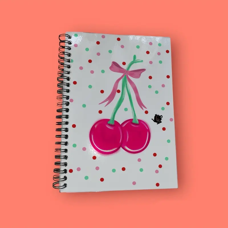 Georgia Notebook (Cherry Drop) In Sizes A4/A5, Hardback/Fully Laminated 0