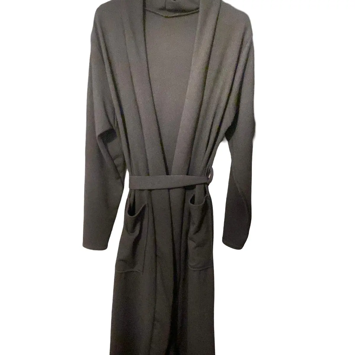 WOMENS LONG OPEN RIB BELTED CARDIGAN RIBBED STRETCHY LONG SLEEVE WITH POCKET AND BELT
