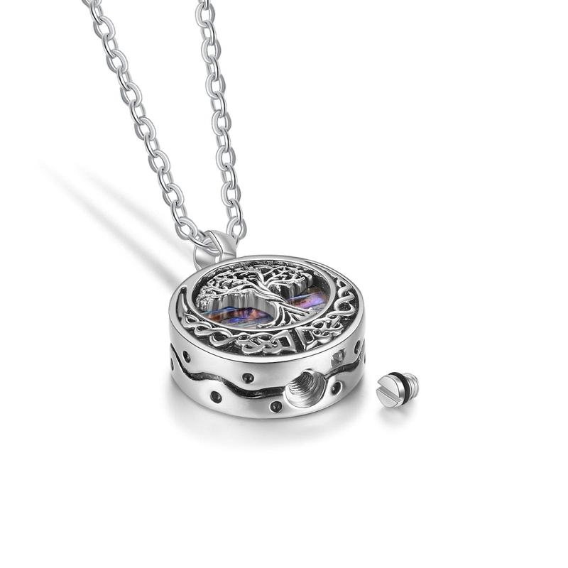 Family Tree Ashes Necklace, Personalised Memorial Pendant, Cremation Necklace 3