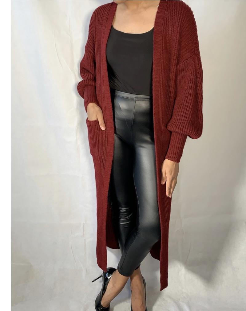 Product Introduction of Balloon sleeve maxi cardigan 3