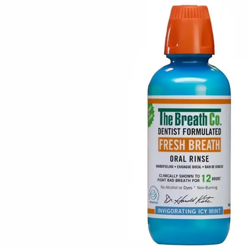 Alcohol Free Mouthwash - Dentist Formulated Oral Rinse for 12 Hours of Fresh Breath - Icy Mint Flavour, 500ml Daily Vegan 0