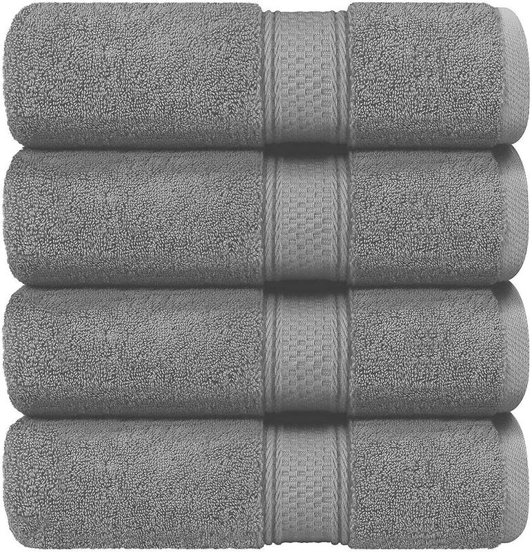 Pack of 4 Hand Towels Set Super Absorbent 550GSM 100% Cotton Hotel Quality Quest Towels Set Small Hand Towel For Bathroom Size 50x80  bathtowel quick-dry plain Kitchen Towel 5