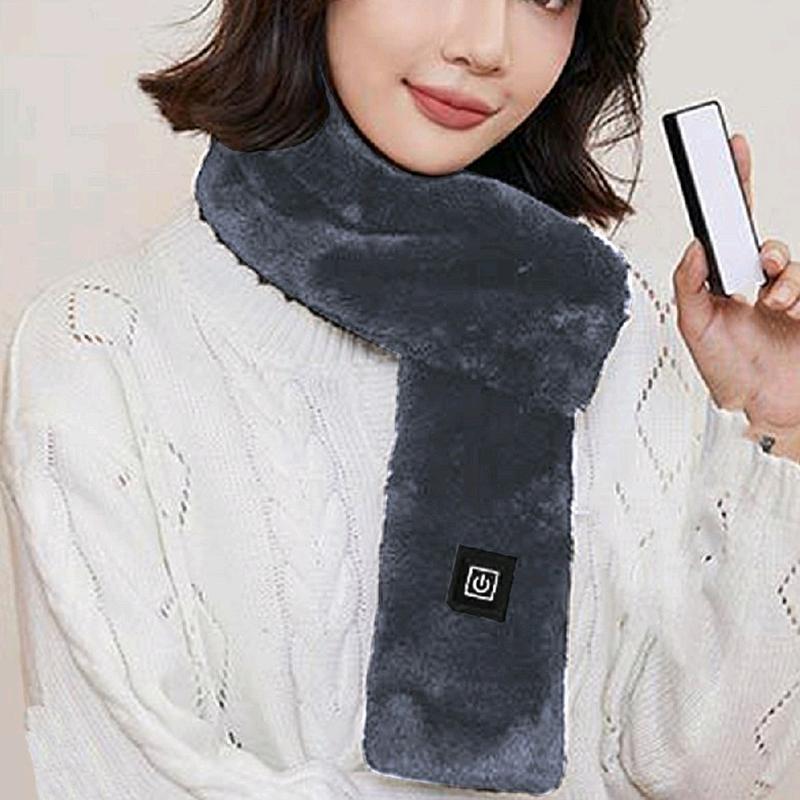 Smart Heated Scarf USB Rechargeable Warm Scarf with 3 Heating Levels - Grey aquascutum 6