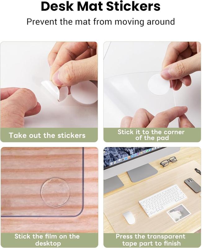 YSAGi Clear Desk Mat, Transparent Large Mouse Mat for Desk, Waterproof Clear Table Protector Desk Cover Mat, Non-Slip Desk Pad Desk Protector for Home and Office (90 x 43 cm) 4