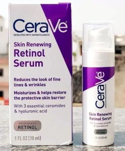 CeraVe Anti Aging Retinol Serum | Cream Serum for Smoothing Fine Lines and Skin Brightening Skincare | With Retinol, Hyaluronic Acid, Niacinamide, and Ceramides | 1 Ounce 3