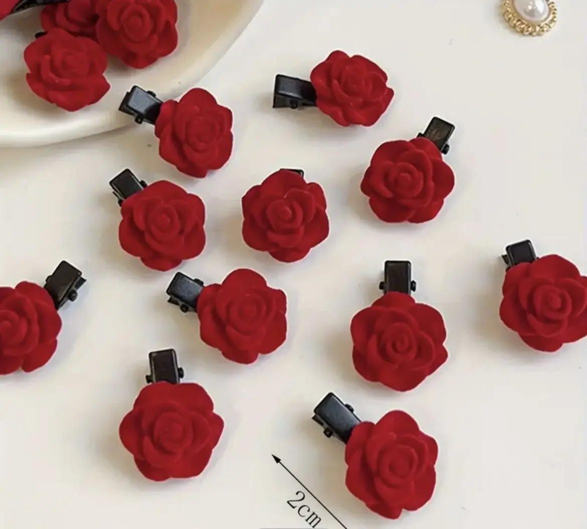hair clips for woman and girls,all season trendy rose