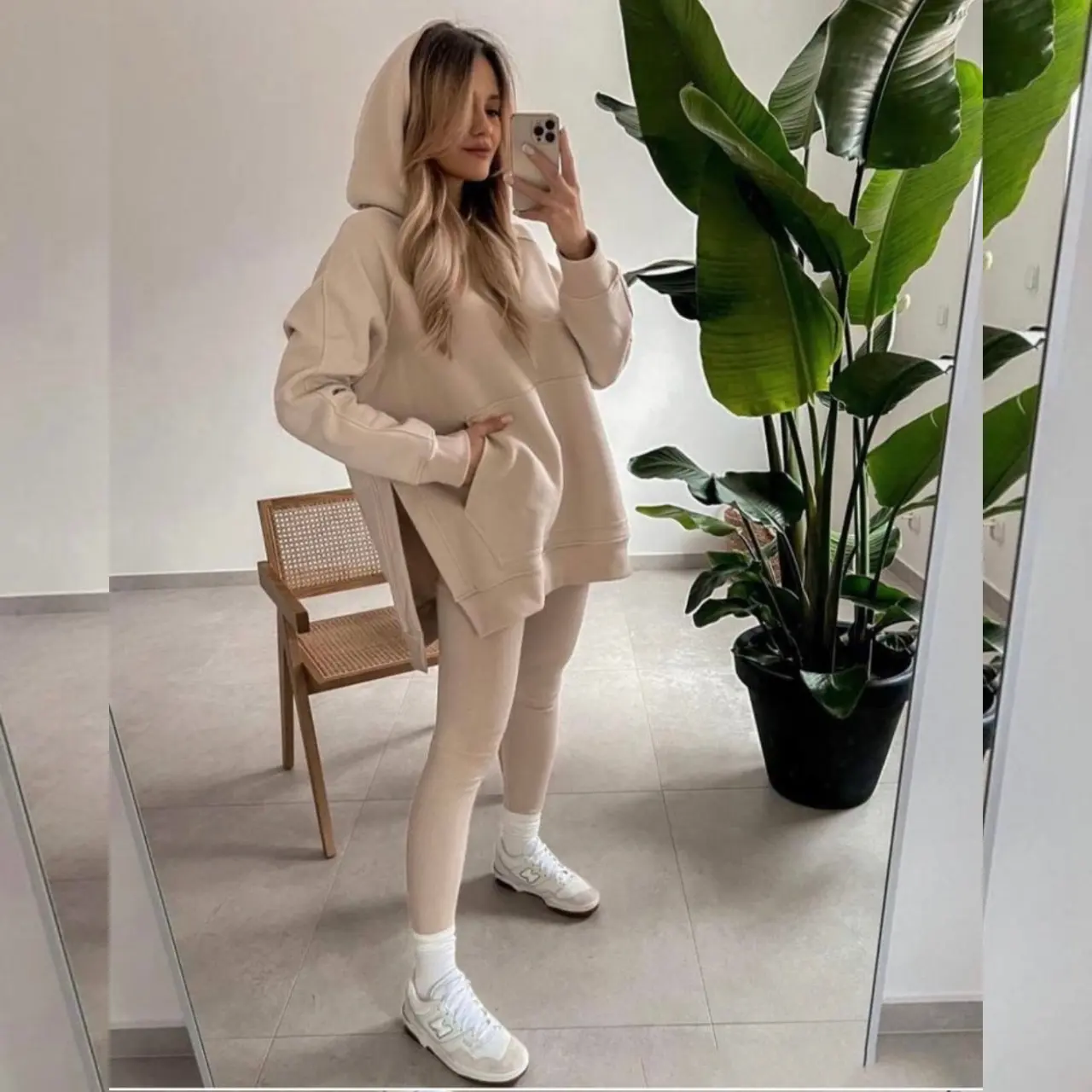 Women’s Fleece Oversize Hoodie & Leggings Loungewear Co Ord Set- Molly