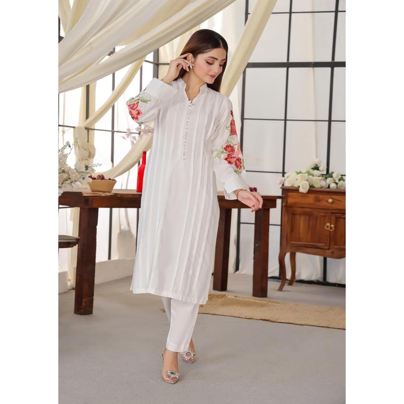 HK232 Paladin - White Linen Mummy n Me Readymade Suit 6