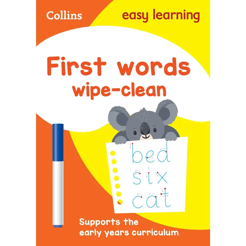 First Words Age 3-5 Wipe Clean Activity Book: Ideal for home learning (Collins Easy Learning Preschool) by Collins Easy Learning [Book] 0