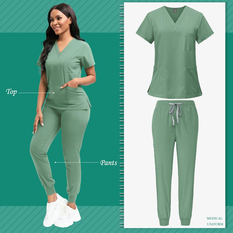 Product Introduction of Premium Polyester Nurse Scrub Set – Stylish Fitted Uniform with Badge Pouch | Perfect for Nurses & Veterinarians 8