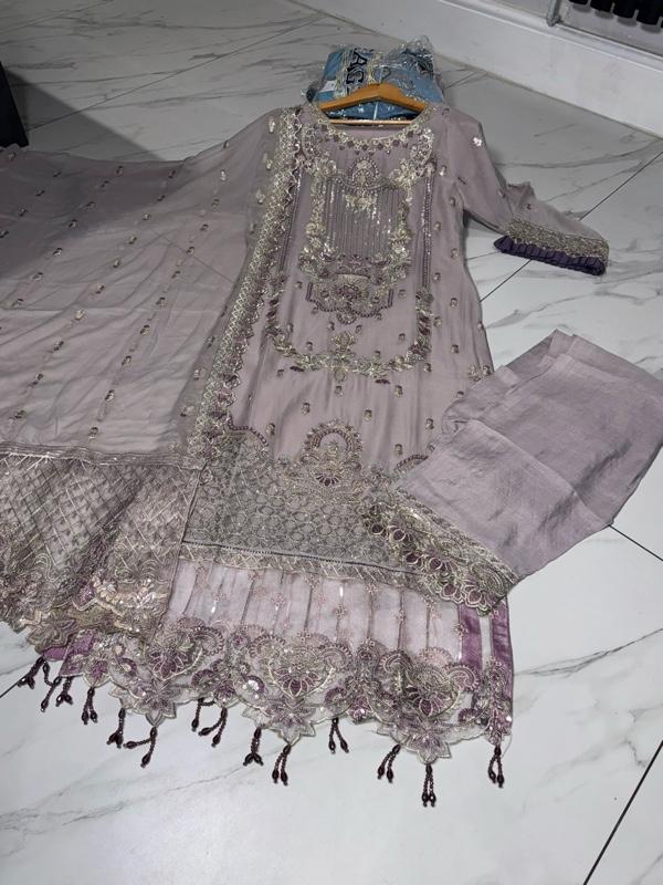 Product Introduction of RAYA (EID) Fancy salwar kameez dress 3 piece Pakistani chiffon embroidered heavy stonework wedding edt embellished S-XL 15