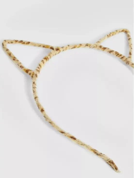 boohoo Halloween Faux Fur Leopard Cat Ears 2