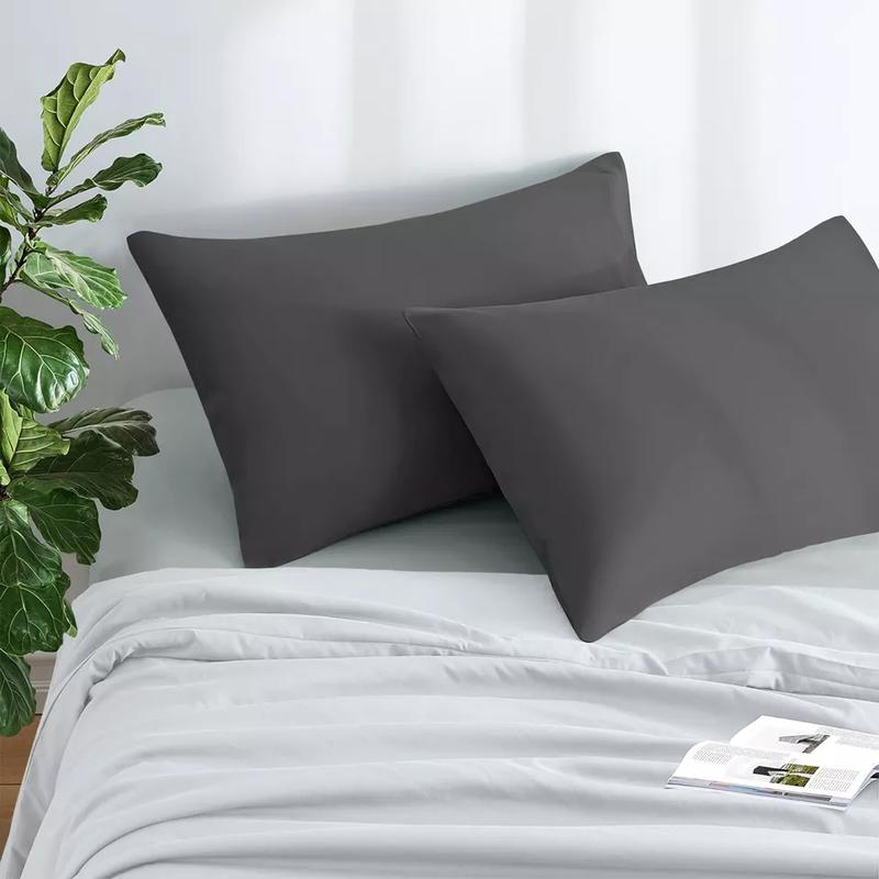 Trend & Bend  Ultra Soft 2-Pack Microfiber Pillowcases Soft, Breathable Pillow Cases White, Silver, Charcoal, Grey, Navy Blue, Emerald Green, Beige & Black - Set of 2 (50x75cm) 5
