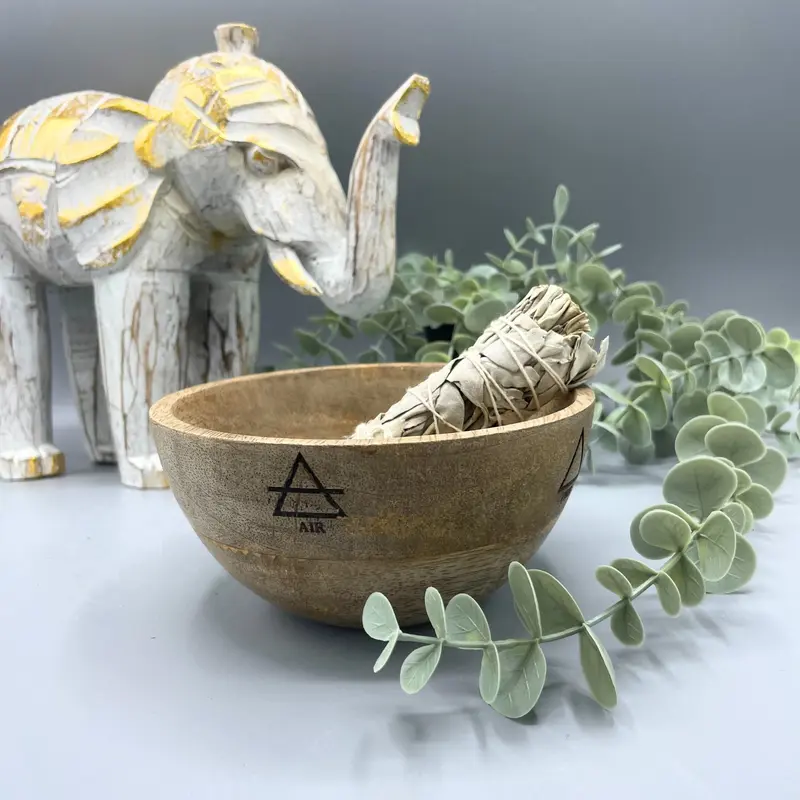 Wooden Smudge and Ritual Offerings Bowl 7
