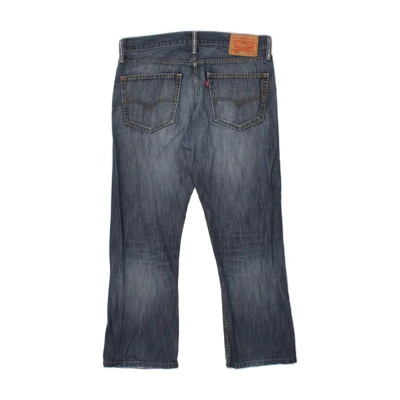 Pre-Owned Vintage LEVI'S Mens 527 Slim Bootcut Jeans W32 L27 Navy Blue Cotton 2
