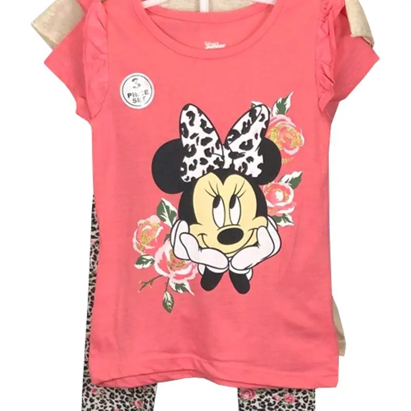 3 Piece Minnie Girls T shirt and leggings set