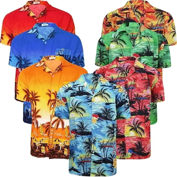 Mens Hawaiian Shirt Short Sleeve Summer Hawaiian Shirts Mens Casual Shirts Aloha Shirt Mens Shirts Hawaiian Fancy Dress Summer Shirts Beach Party 0