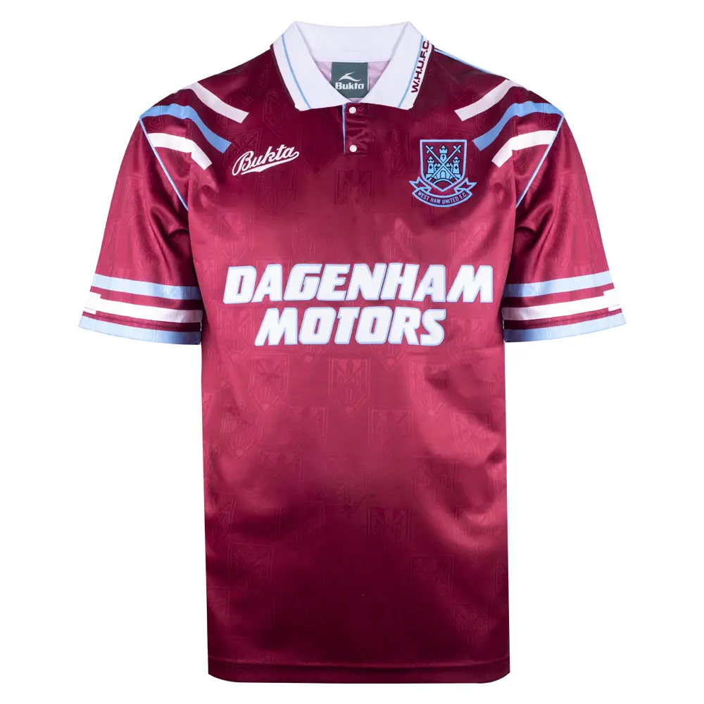 West Ham United 1992 Retro Football Shirt .