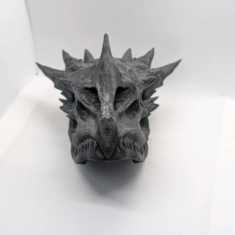 Dragon Skull Horned Gothic Figurine Ornament 17cm - Perfect for Gothic Decor Standing 3