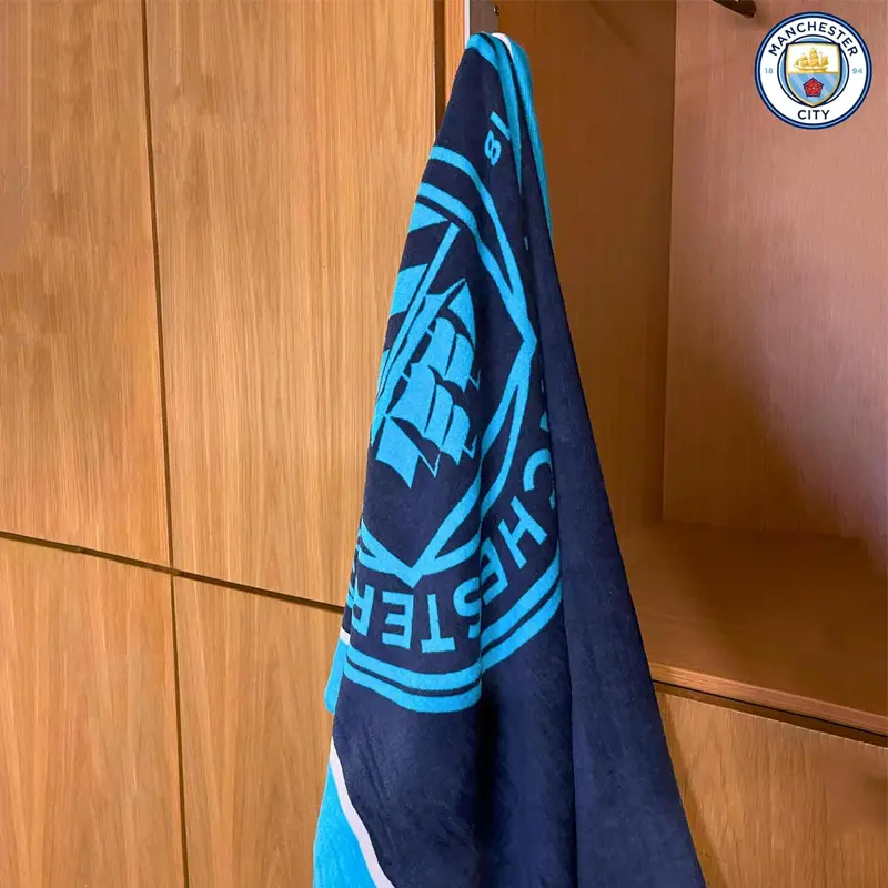 Manchester City FC Super Soft Feel Badge Football Club Design Towel Perfect The Home, Bath, Beach & Swimming Pool | One Size 75cm x 150cm | 100% Cotton 2