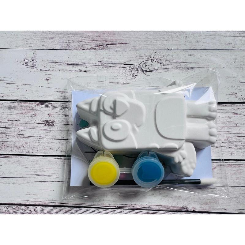 Paint your own plaster of Paris blue dog - Activity set - Childrens Gifts - Gift - Painting - Party favour - decor - Character gift 1