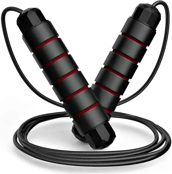 Skipping Rope - Jumping Rope Adjustable For Men Women Kids - Jump Rope For Exercise Fat burning Workout Home or Gym personal Training Rope