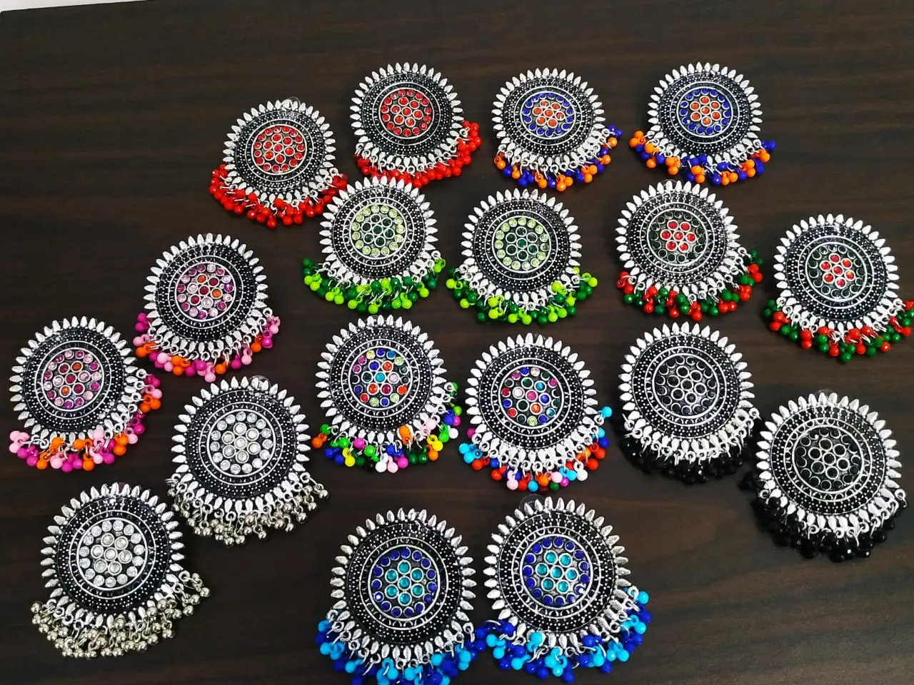 Designer Silver Earrings Jewellery Lightweight Jhumka Indian Pakistani Earrings Jewelry Wedding