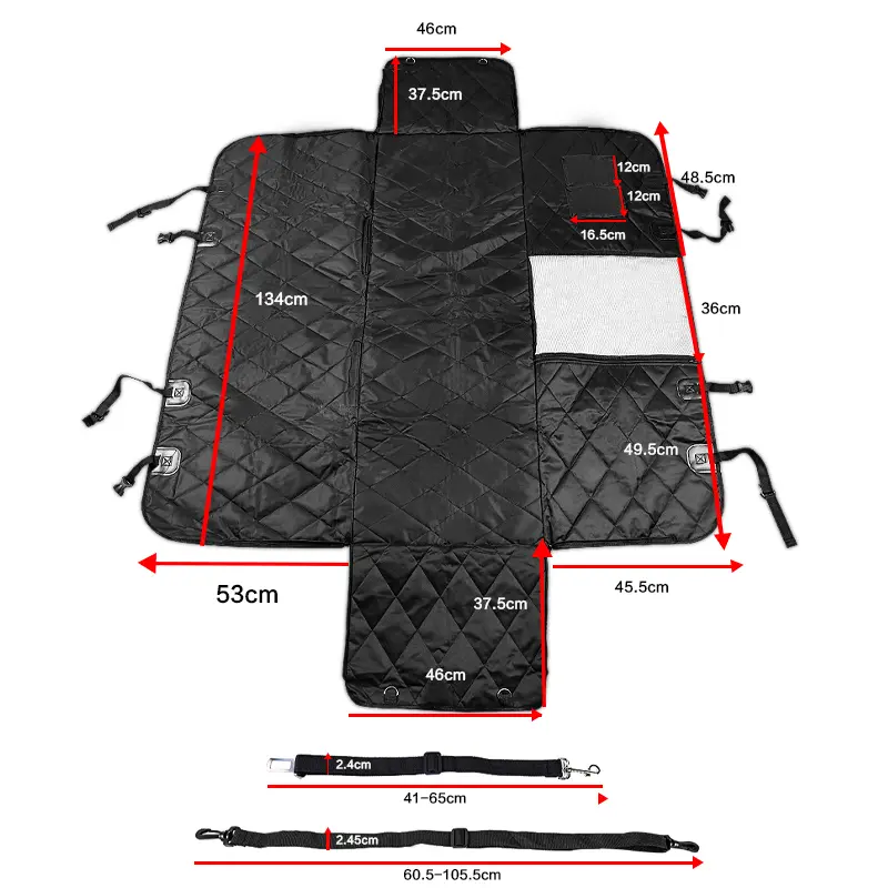 Heavy Duty 600D Waterproof Pet Car Seat Cover Dog Mat Rear Back Seat Hammock UK 8