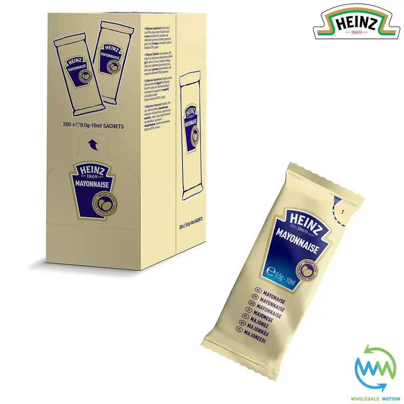 HEINZ MAYONNAISE Sachets 9.5g 10ml SAUCE Individual Single Portion SACHET Mayo 0