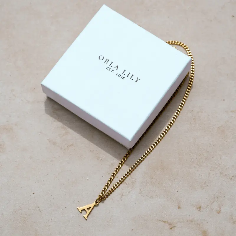 Kady Initial Necklace - Personalized Name Pendant / 18k Gold Plated / 100% Waterproof / Tarnish Free - Fashion Initial Necklace , 18K Necklace, Intial jewellery 5
