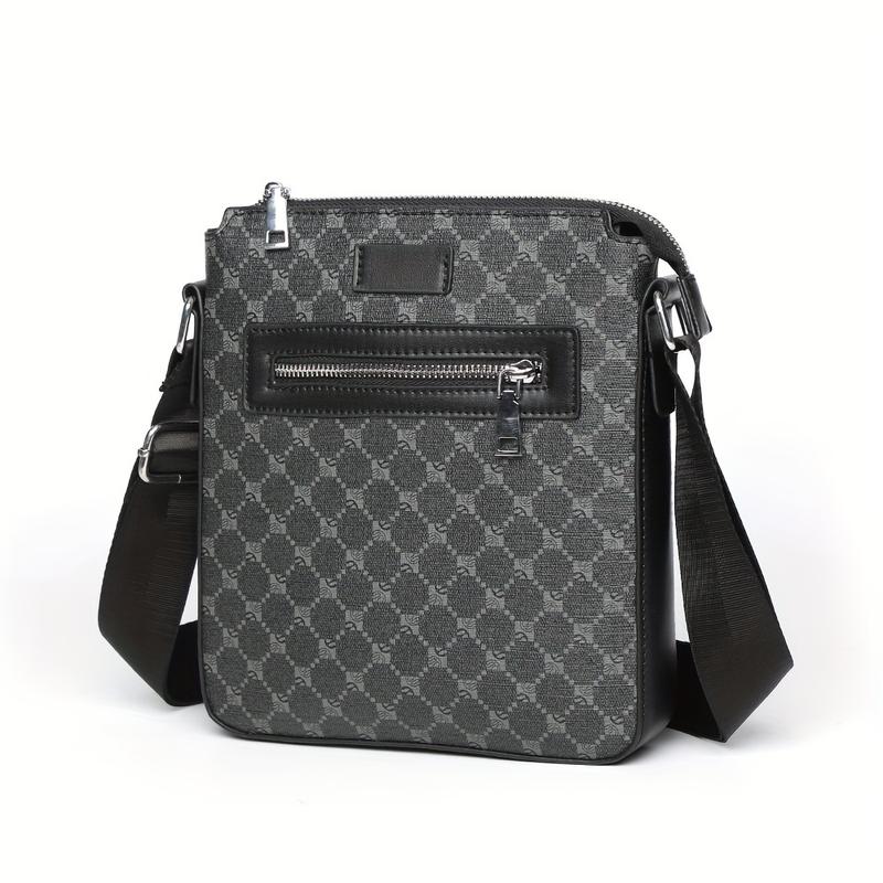 1 pza bolso bandolera Retro de PU, bolso de hombro de moda Simple, opción Ideal para regalo, para hombre de negocios 1