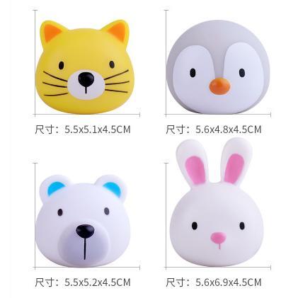 Cute Animals Bath Toy Swimming Water LED Light Up Toys Soft Rubber Float Induction Luminous Frogs for Kids Play Funny Gifts 8