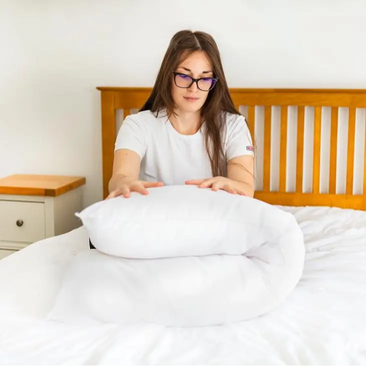 Grace Home Double 4ft 6” Bolster Pillow - Hypo-allergenic Cotton Blend Bolster Pillow Full Body Orthopedic Long Pillow for Side Sleeper, Back, Neck, Maternity Support Pregnancy Pillow Comfortable Breathable Multipack 1