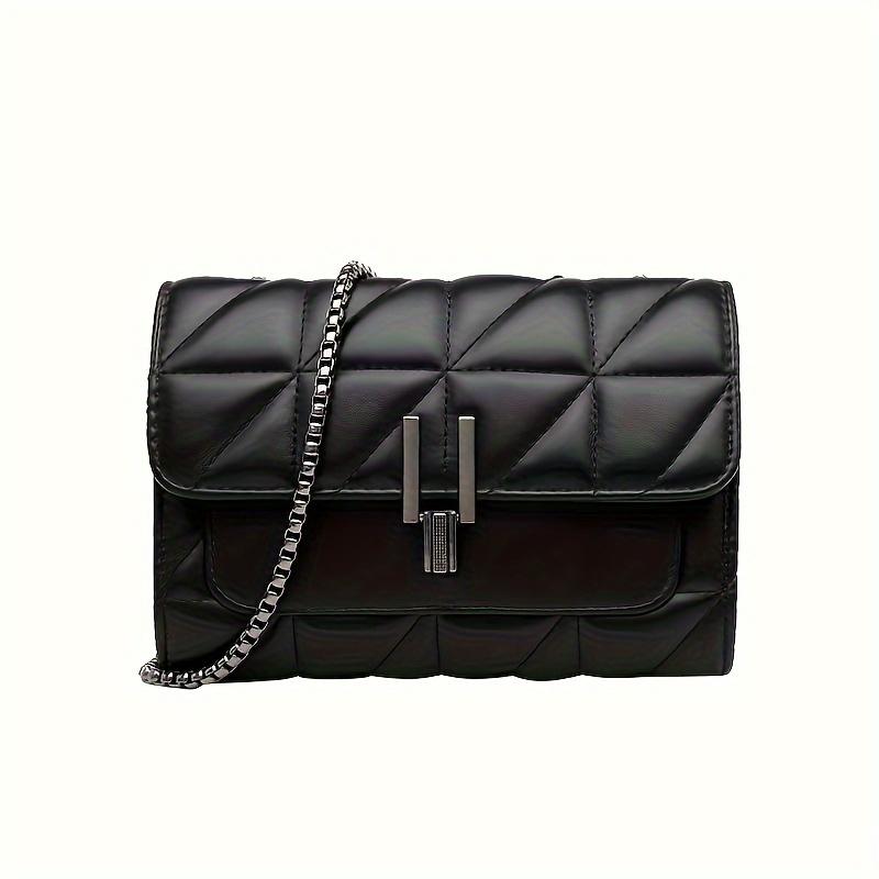 Product Introduction of Elegant Women's Shoulder Bag With Chain Strap, Quilted PU Crossbody Purse, Luxury Simple Underarm Bag 4