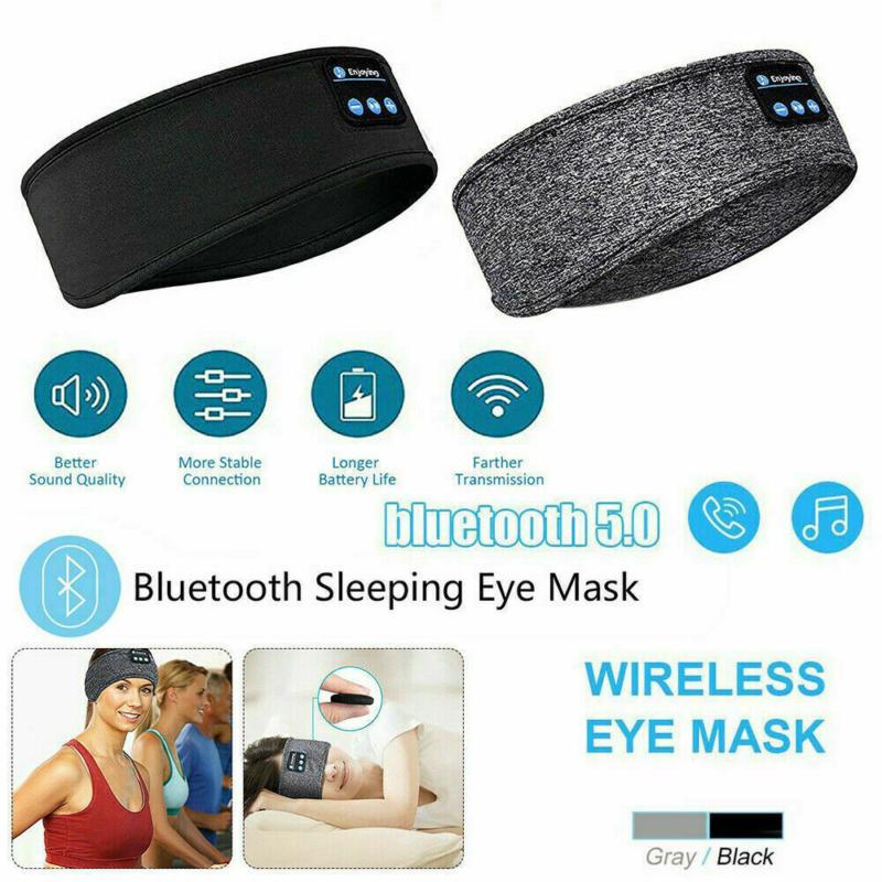 UK Wireless Bluetooth Headband Sleeping Eye Mask Headphones Headset Music Sports 1