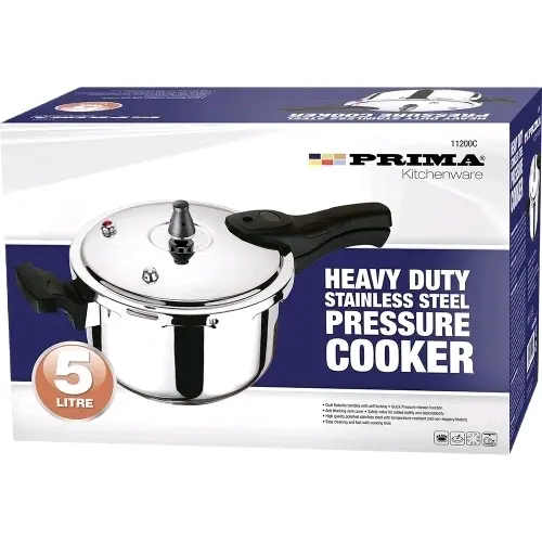 5L Stainless Steel Pressure Cooker Heavy Duty 0