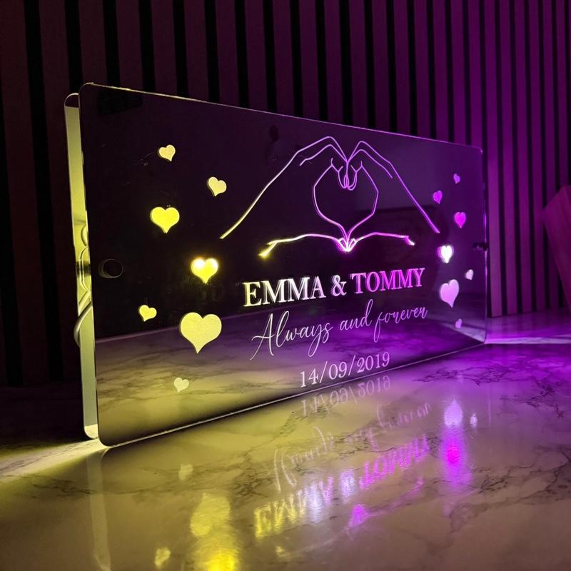Personalised LED Valentines Mirror | Gift for Her | Gift for Him 7