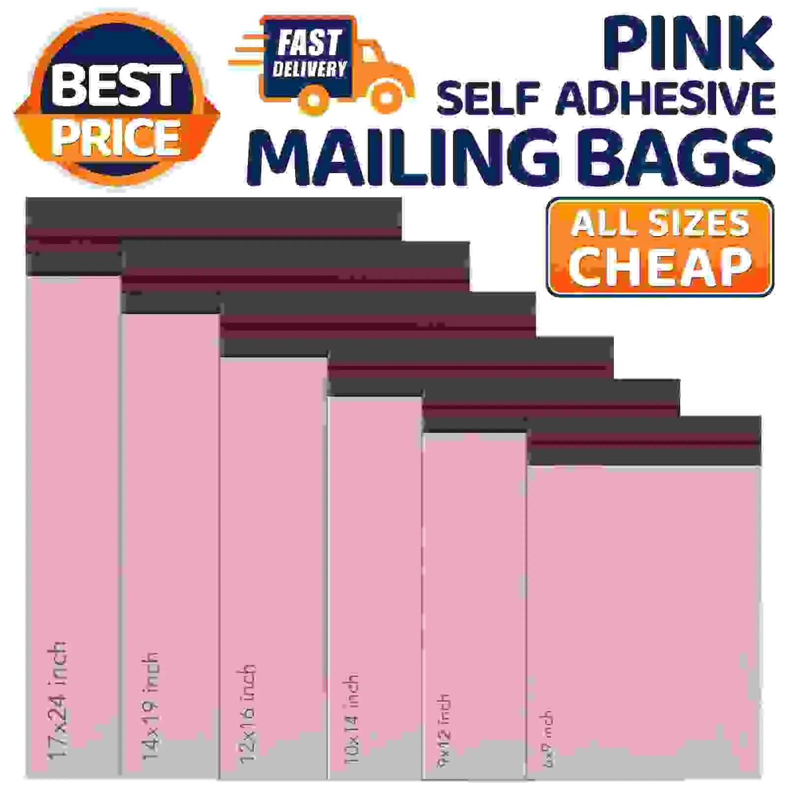 Postal Mailing Bags Postage Coloured Poly Plastic Packaging Parcel Shipping Bags