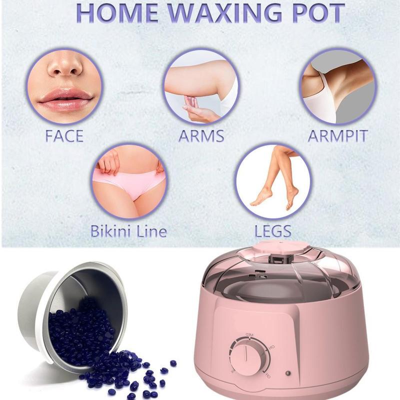 【Easter Sale】Waxing Kit, Wax Pot for Hair Removal, Wax Heater Kit for Waxing professional, 5 packs Wax Beads and 20 Applicator Sticks, Painless Waxing Machine for Full Body Waxing 1