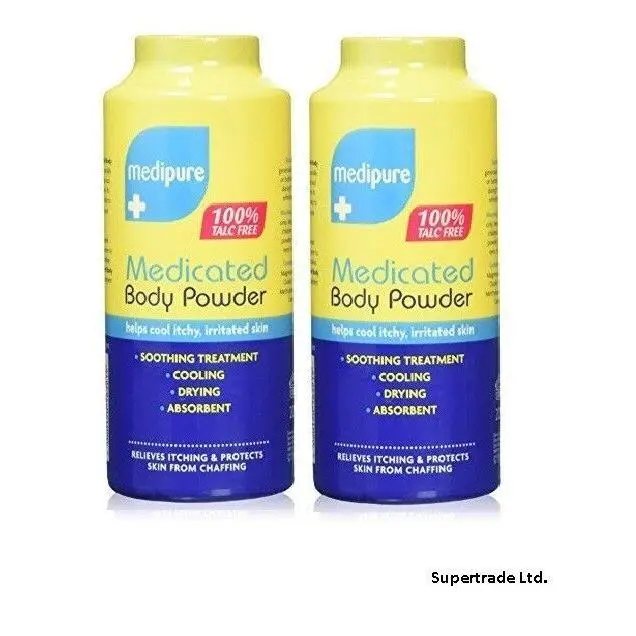 Medipure Medicated Body Powder Soothing Cooling Itching Chaffing - 200g X 2