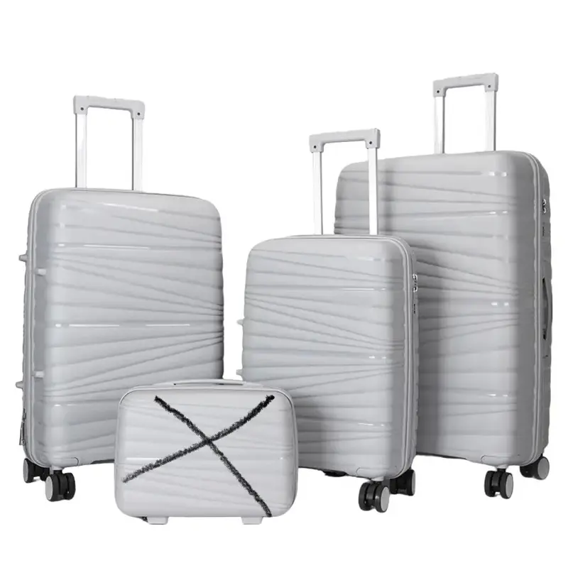 3 colour hard shell unbreakable luggage suitcase travel bag baggage 8 wheels high quality 2