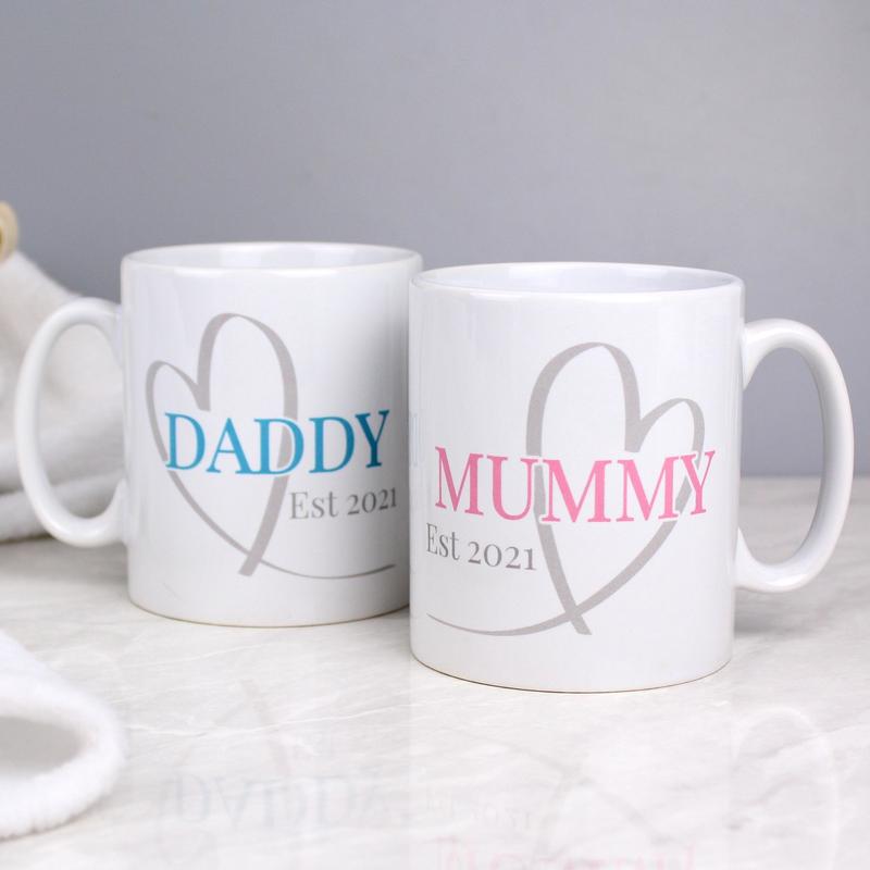 Personalised Mummy & Daddy Mug Set 6